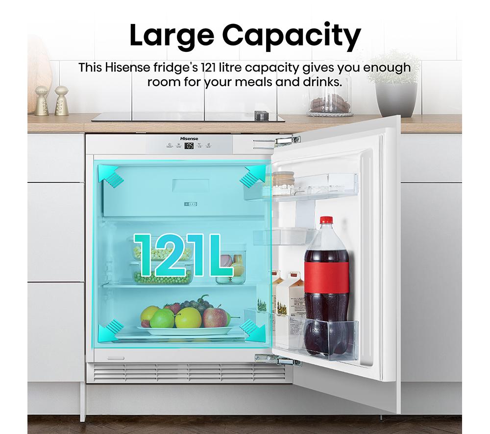 HISENSE RUR156D4AWE Integrated Undercounter Fridge - Fixed Hinge image number 3 of 12