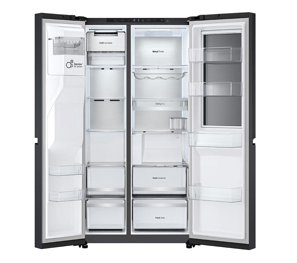 LG InstaView GSXE90EVDD American-Style Smart Fridge Freezer - Essence Black Steel image number 11 of 17