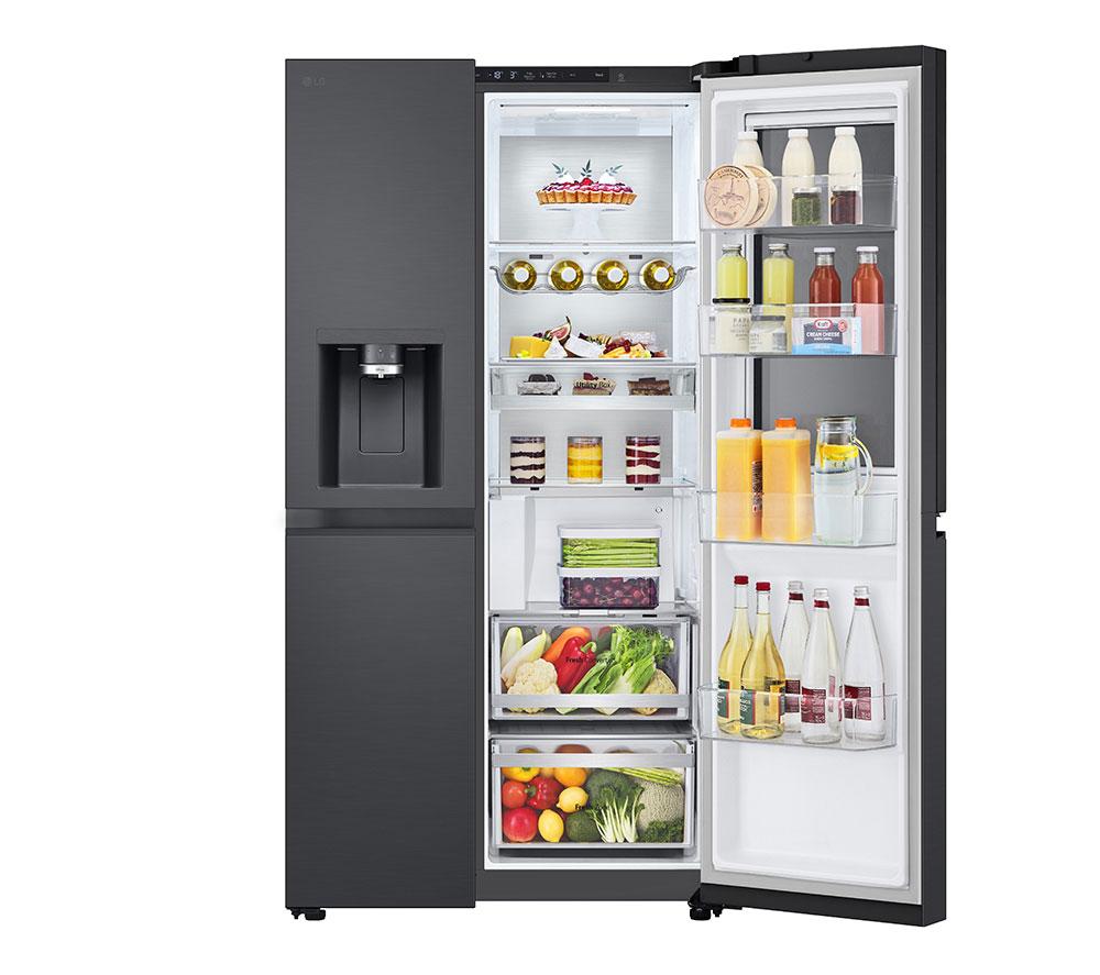 LG InstaView GSXE90EVDD American-Style Smart Fridge Freezer - Essence Black Steel image number 13 of 17