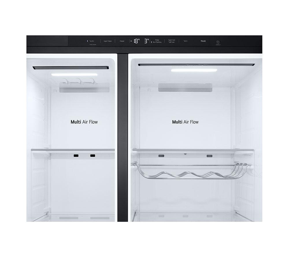 LG NatureFRESH GSLE81EPBC American-Style Smart Fridge Freezer - Essence Black Steel image number 3 of 15