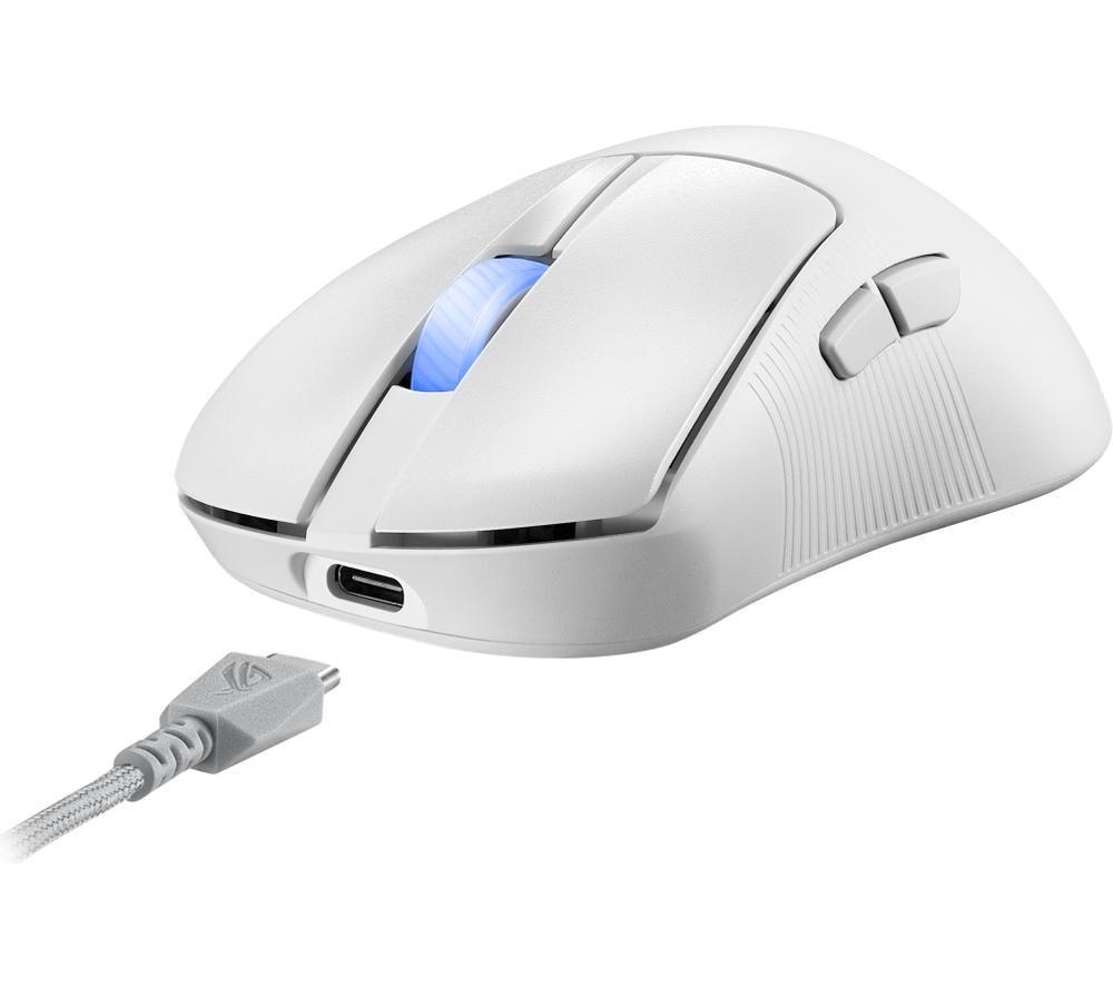 ASUS ROG Keris II Ace RGB Wireless Optical Gaming Mouse - White image number 4 of 8