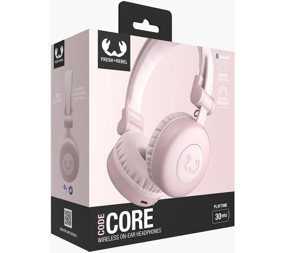 FRESH N REBEL Code Core Wireless Bluetooth Headphones - Smokey Pink image number 6 of 7