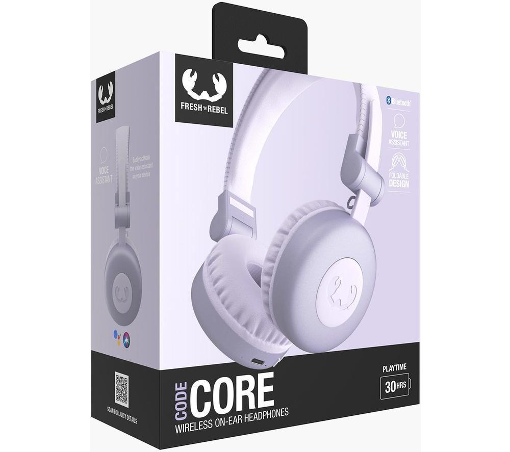 FRESH N REBEL Code Core Wireless Bluetooth Headphones - Dreamy Lilac image number 7 of 8