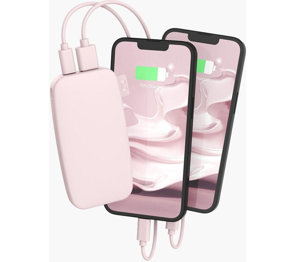 FRESH N REBEL 6000 mAh Portable Power Bank - Pink image number 6 of 6