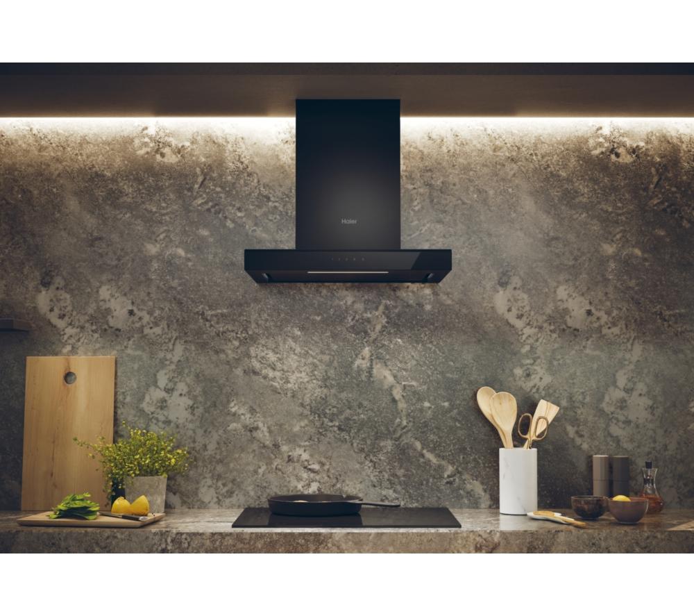HAIER I-Clean Series 4 HATS6CBS4B Chimney Cooker Hood - Black image number 9 of 11