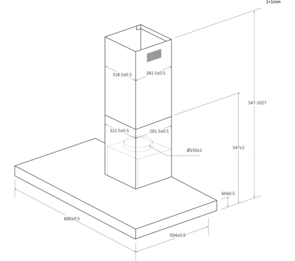 HAIER I-Clean Series 4 HATS6CBS4B Chimney Cooker Hood - Black image number 10 of 11