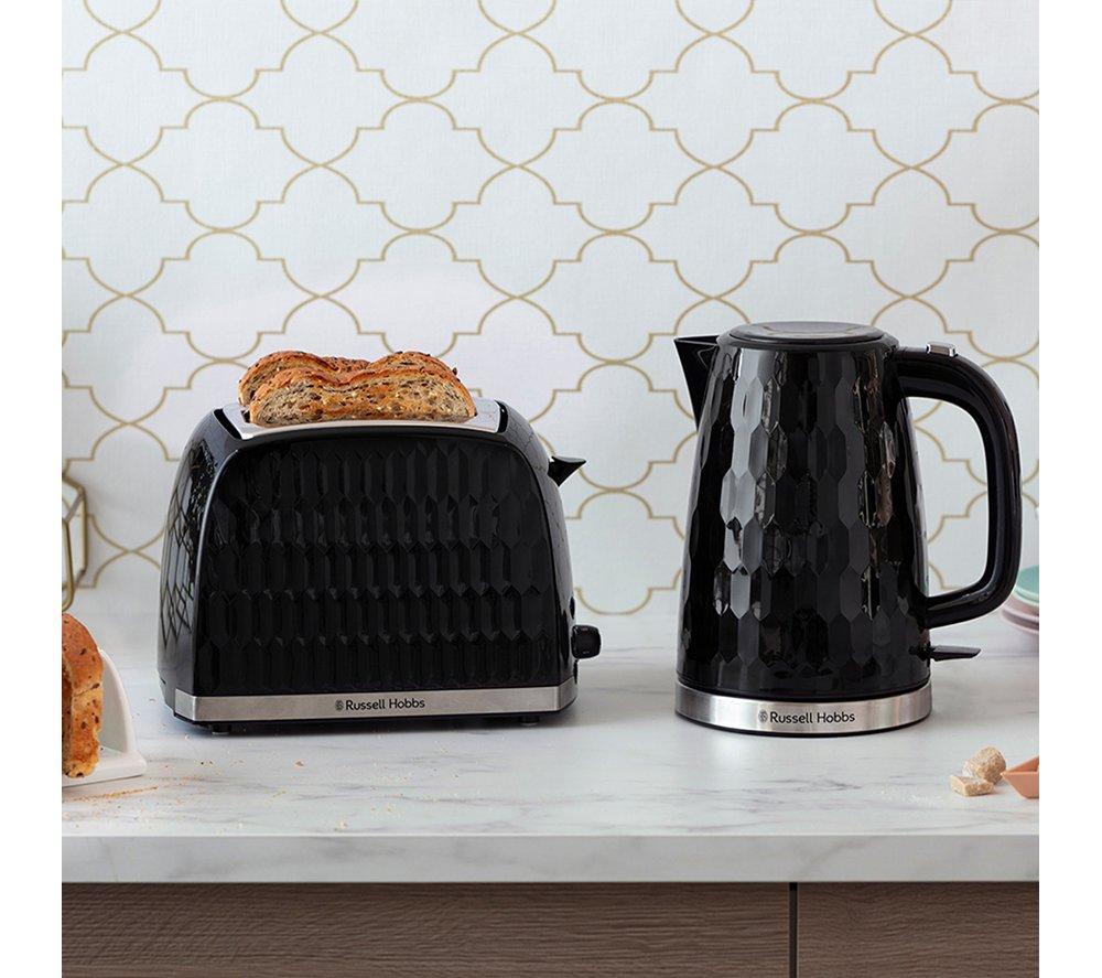 RUSSELL HOBBS Honeycomb 2-Slice Toaster - Black image number 5 of 6