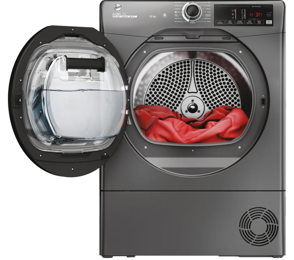 HOOVER H-Dry 350 HRE C10TBER-8 WiFi-enabled 10 kg Condenser Tumble Dryer - Graphite image number 2 of 8
