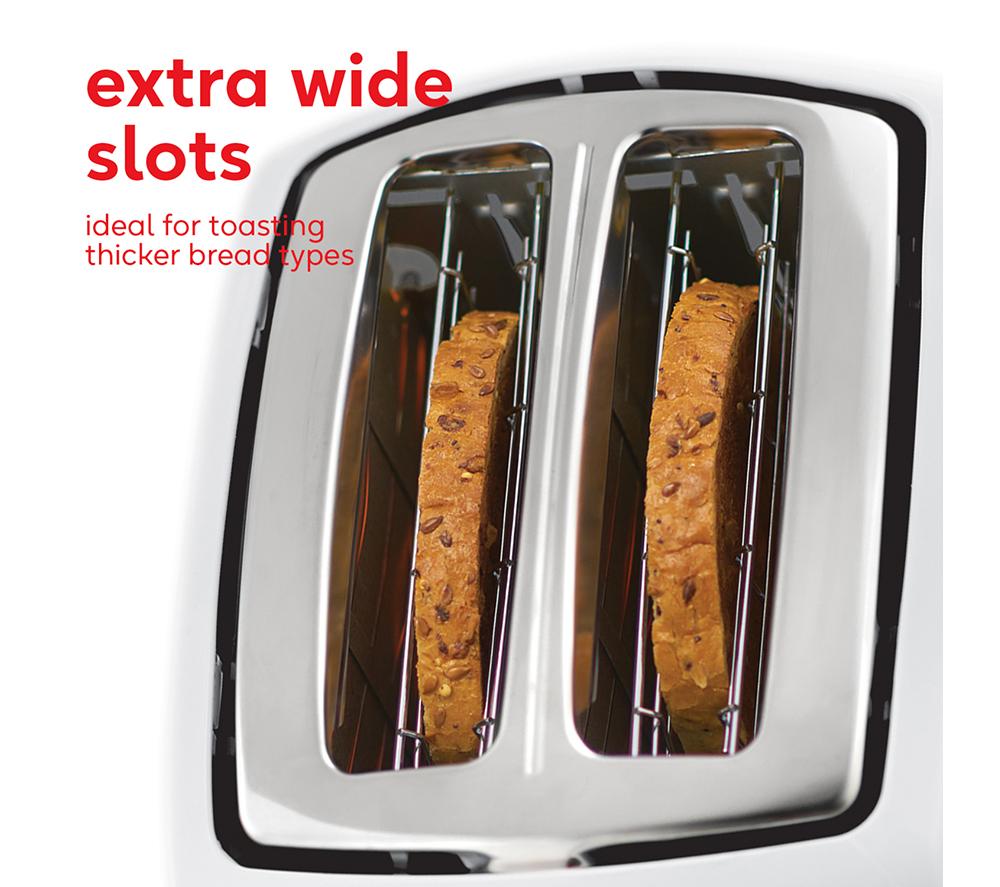 RUSSELL&nbsp;HOBBS Honeycomb 2-Slice Toaster - White image number 7 of 9