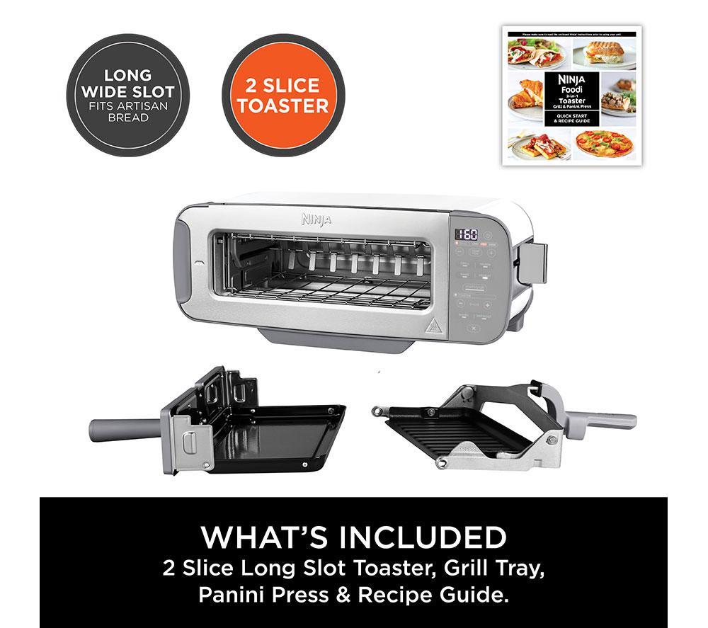 NINJA  Foodi ST200UKWH 3-in-1 Toaster, Grill & Panini Press - White image number 11 of 11