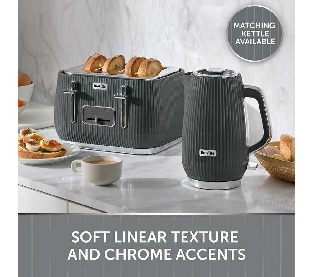 Buy BREVILLE Linear VTR032 4-Slice Toaster Grey Chrome Currys