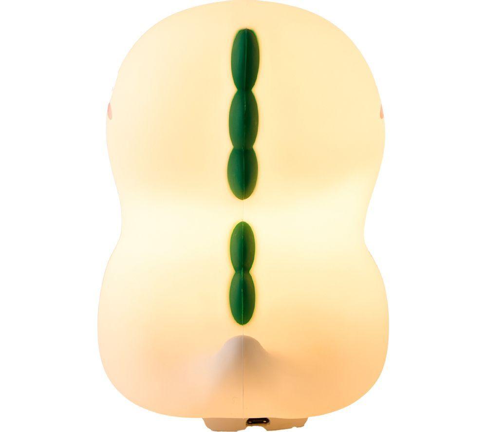 Groov-e Cuties – Luce Notturna LED Dinosauro Rory – 7 Colori, Timer 30/60 Min, Ricaricabile 12h, Silicone Morbido – Per Neonati E Bambini
