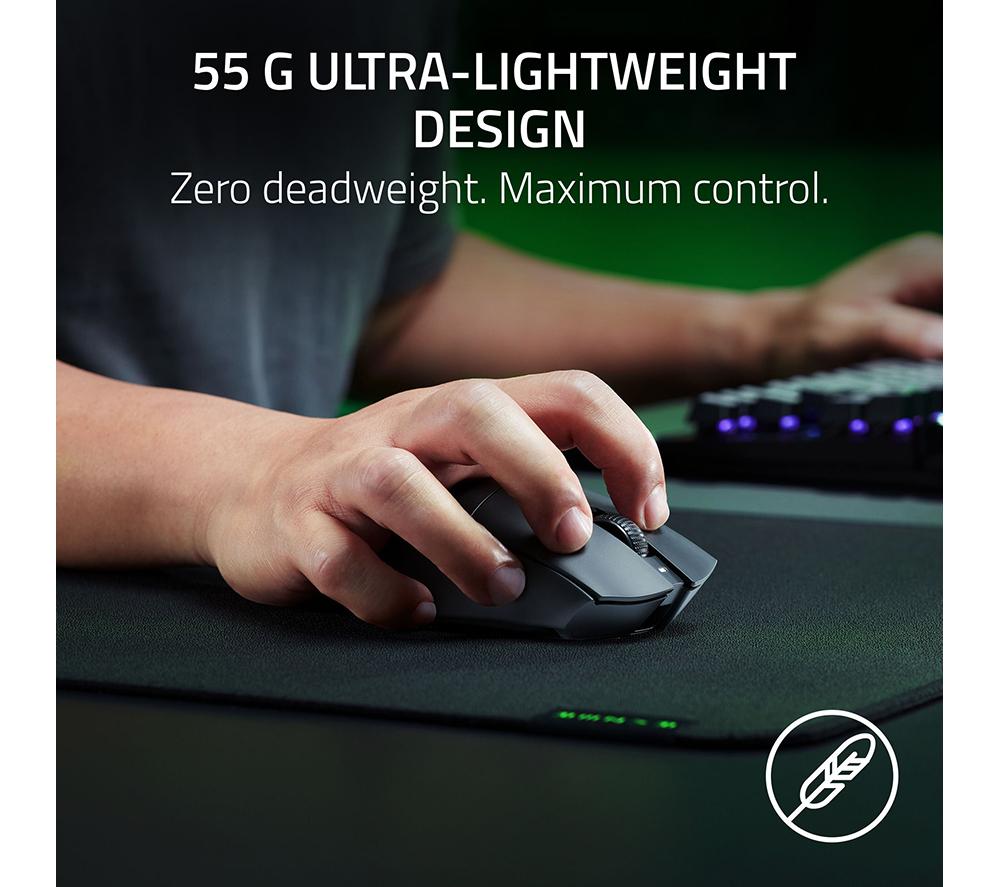 RAZER DeathAdder V3 HyperSpeed Wireless Optical Gaming Mouse - Black image number 2 of 10