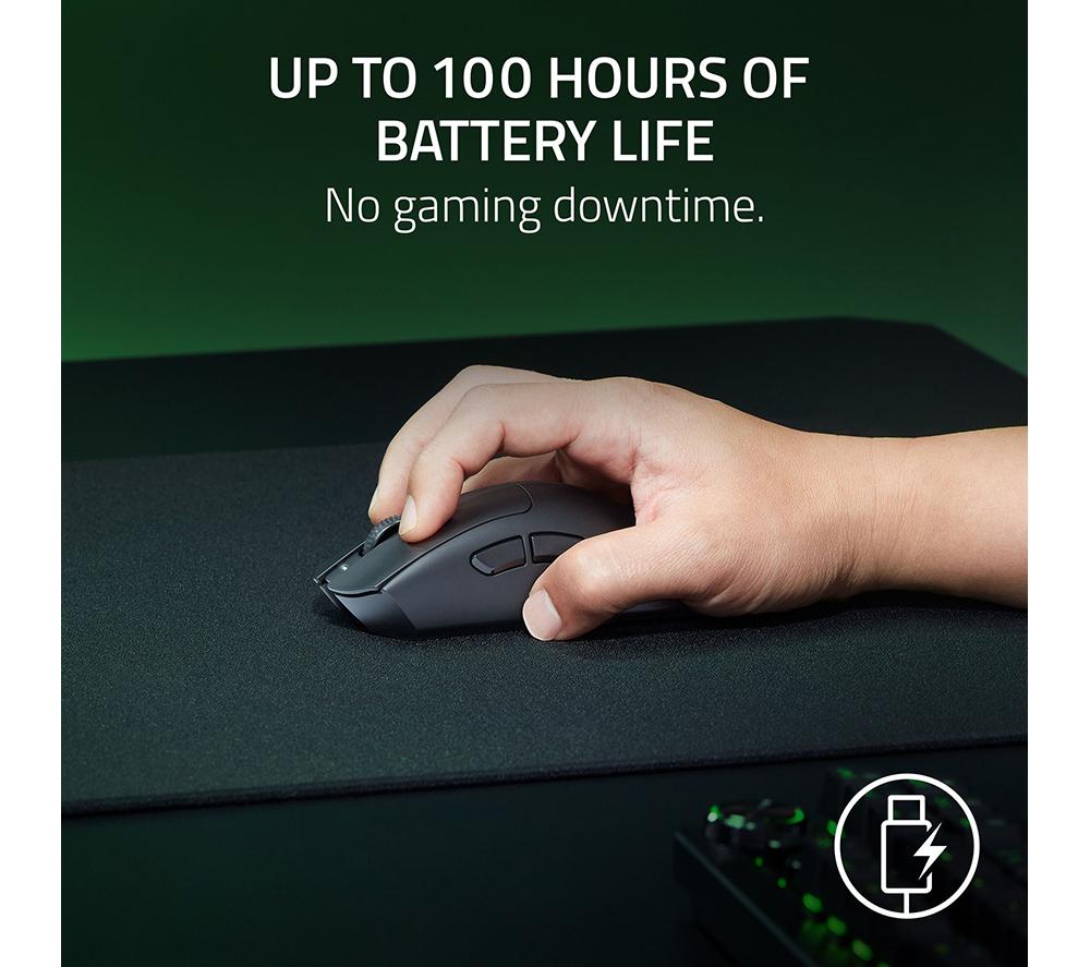 RAZER DeathAdder V3 HyperSpeed Wireless Optical Gaming Mouse - Black image number 4 of 10
