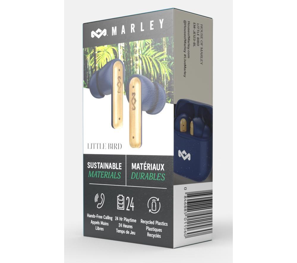 HOUSE OF MARLEY Little Bird Wireless Bluetooth Earbuds - Blue image number 3 of 4