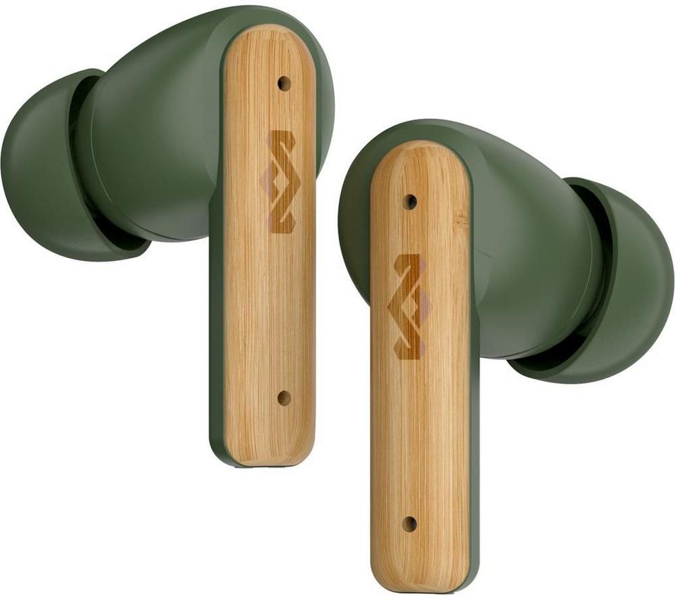 HOUSE OF MARLEY Little Bird EM-JE123-GR Wireless Bluetooth Earbuds - Green & Brown