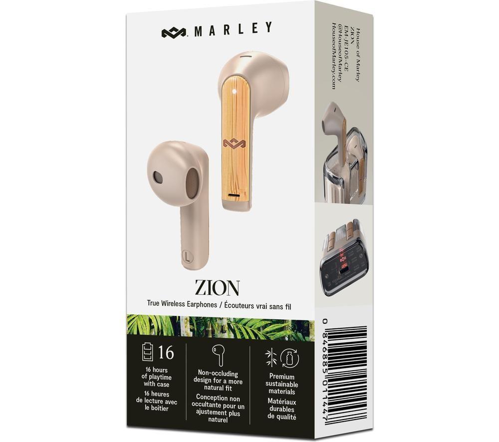 HOUSE OF MARLEY Zion Wireless Bluetooth Earbuds - Cream image number 3 of 8