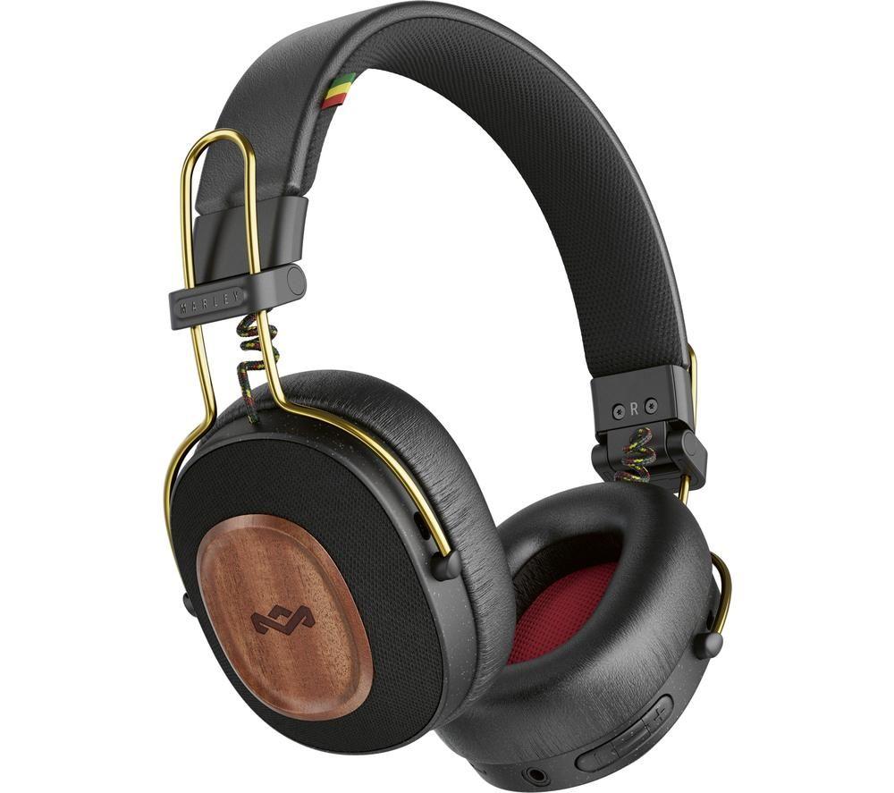 HOUSE OF MARLEY Positive Vibration Riddim Wireless Bluetooth Noise-Cancelling Headphones - Black & Gold image number 2 of 5