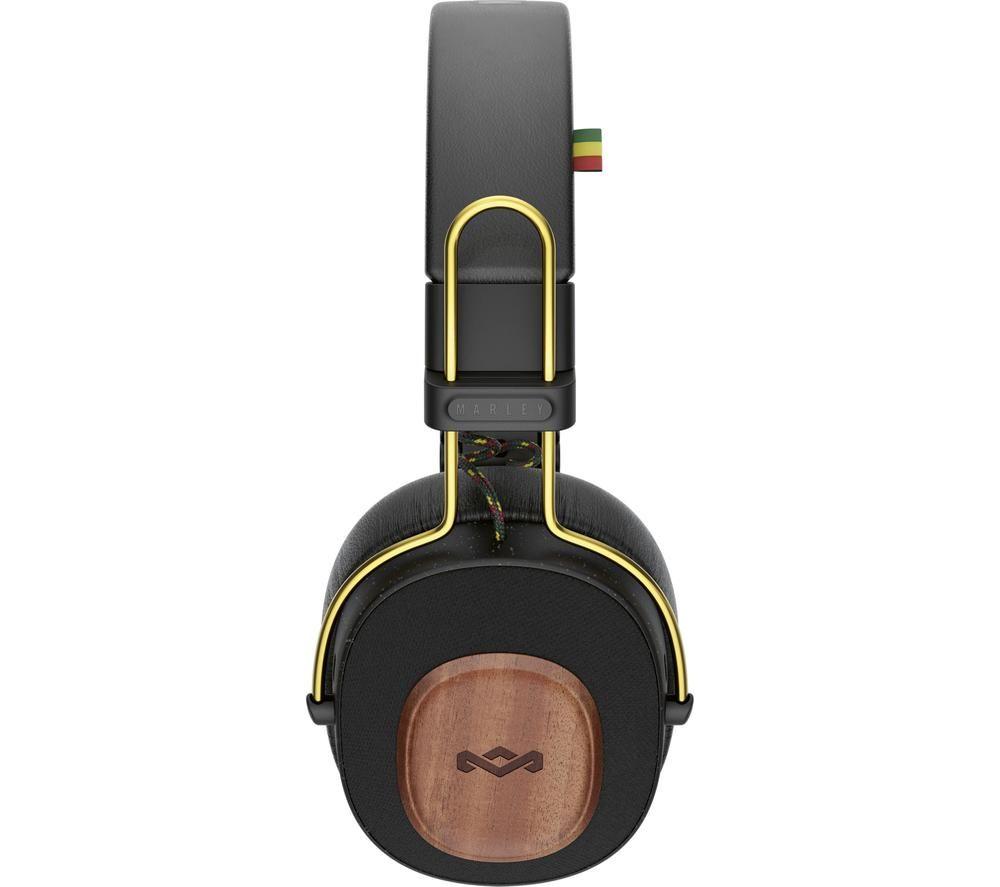 HOUSE OF MARLEY Positive Vibration Riddim Wireless Bluetooth Noise-Cancelling Headphones - Black & Gold image number 3 of 5