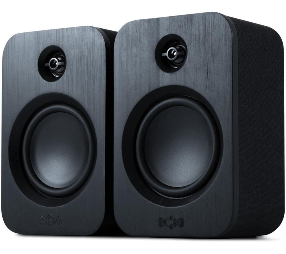 House Of Marley Get Together Duo Bluetooth Bookshelf Speakers - Black, Black