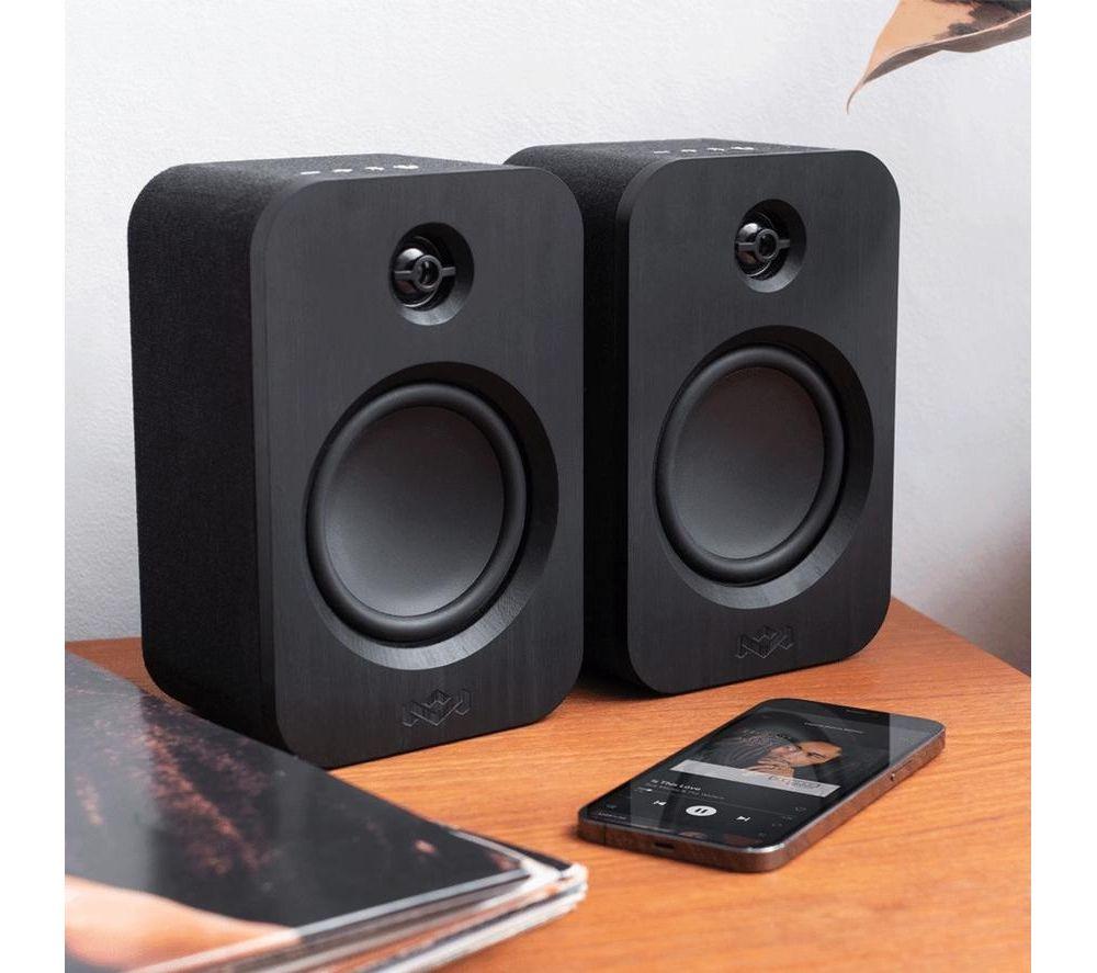 HOUSE OF MARLEY Get Together Duo Bluetooth Bookshelf Speakers - Black image number 2 of 5