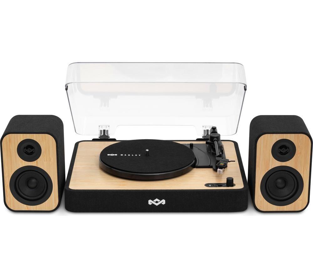 HOUSE OF MARLEY Revolution Belt Drive Bluetooth Turntable & Speakers - Black image number 2 of 3