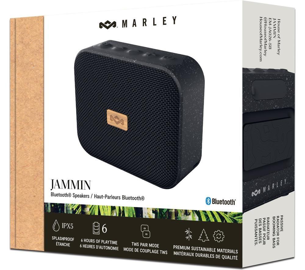 HOUSE OF MARLEY Jammin Portable Bluetooth Speaker - Black image number 2 of 3