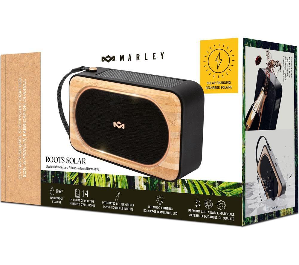 HOUSE OF MARLEY Roots Solar Portable Bluetooth Speaker - Black image number 8 of 8