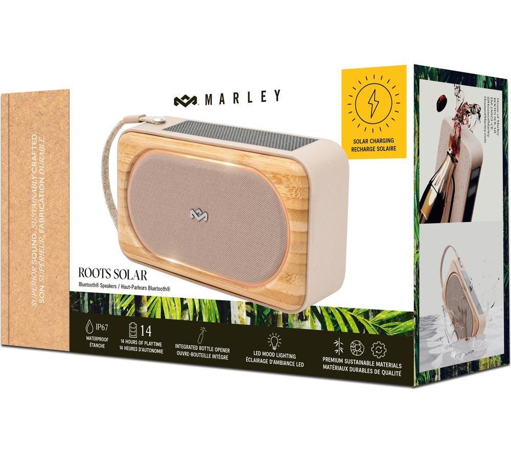 HOUSE OF MARLEY Roots Solar Portable Bluetooth Speaker - Cream image number 8 of 8