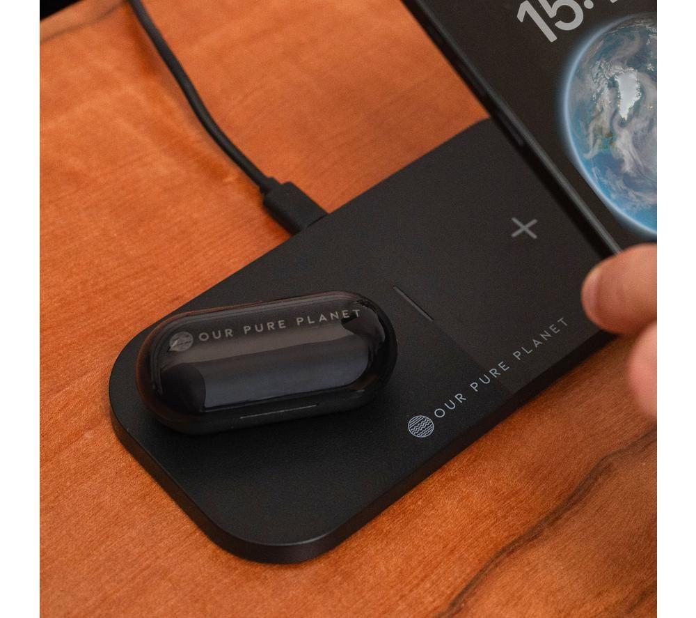 OUR PURE PLANET Platinum OPP075 Wireless Bluetooth Noise-Cancelling Earbuds - Black image number 6 of 8
