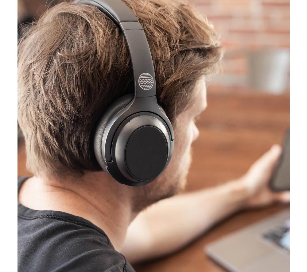 OUR PURE PLANET Signature Wireless Bluetooth Noise-Cancelling Headphones - Black image number 2 of 13