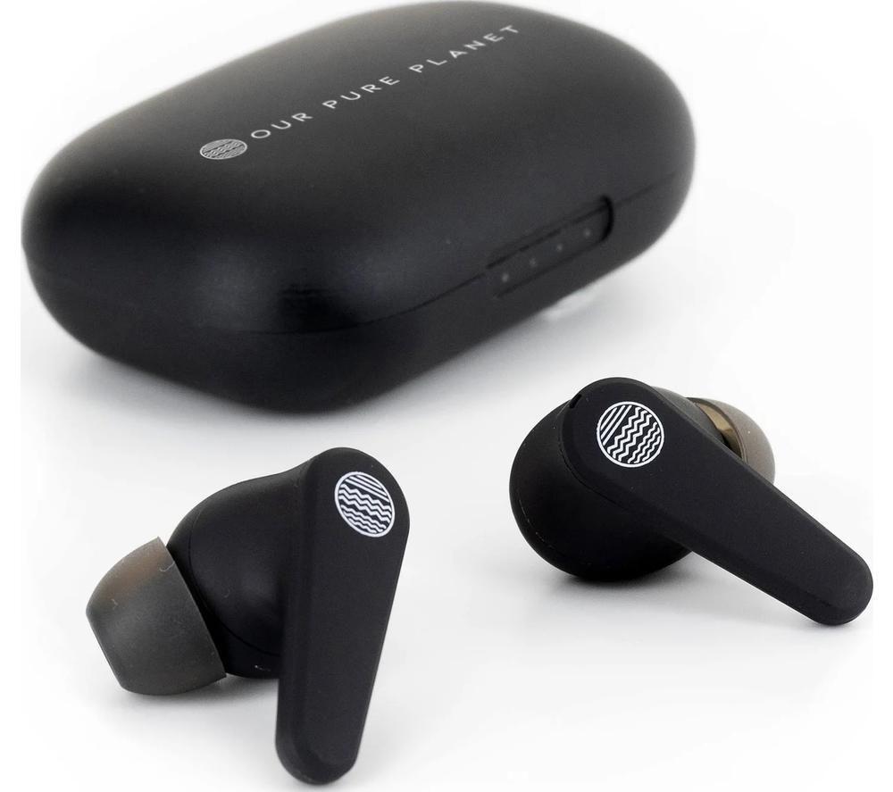 OUR PURE PLANET OPP134 Signature Wireless Bluetooth Noise-Cancelling Earbuds - Black image number 4 of 14