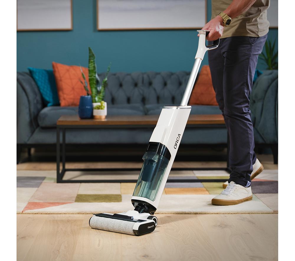 GTECH Orca Upright Cordless Wet & Dry Hard Floor Vacuum Cleaner - Black and White image number 3 of 8