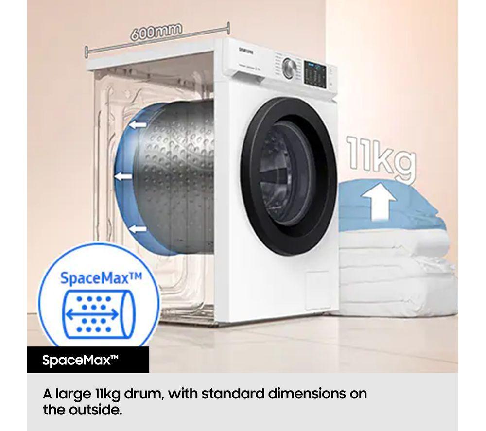 SAMSUNG Series 5 AI Energy WD11DG5B15BBU1 WiFi-enabled 11 kg Washer Dryer - Black image number 4 of 9
