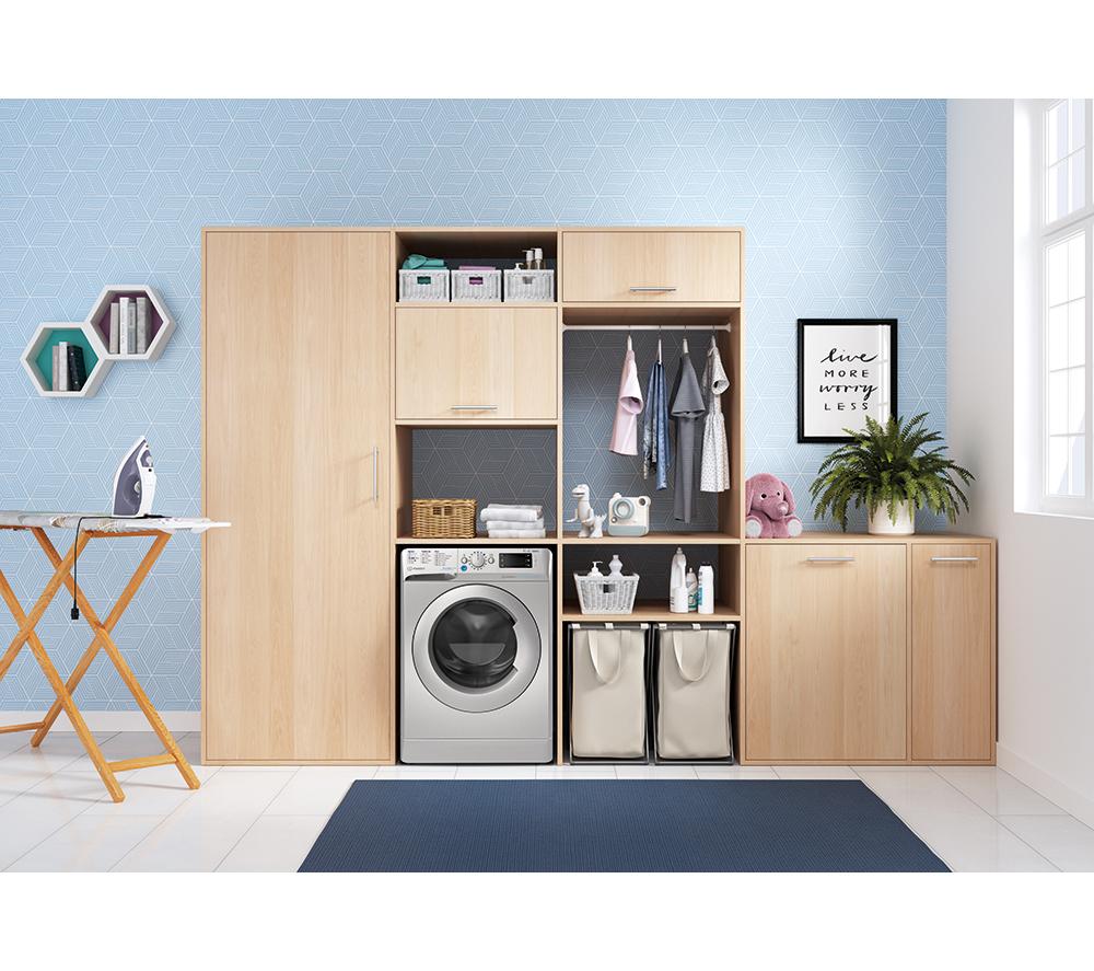 INDESIT Innex Steam Push&Go BDE 96436 SV UK 9 kg Washer Dryer - Silver image number 5 of 11