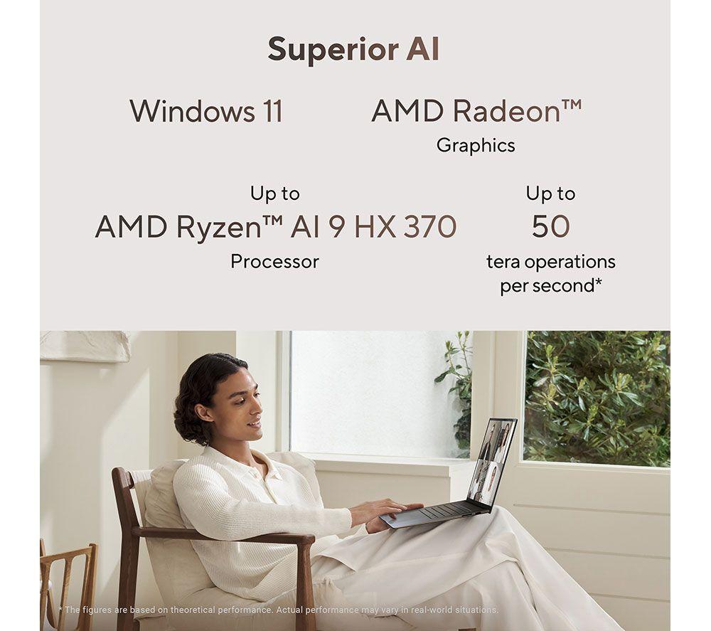 ASUS Zenbook S16 OLED 16" Laptop, Copilot+ PC - AMD Ryzen AI 9, 1 TB SSD, White image number 19 of 27