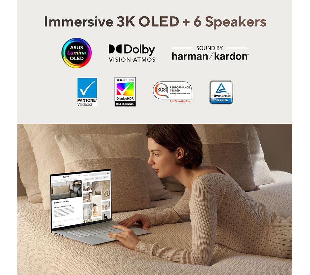 ASUS Zenbook S16 OLED 16" Laptop, Copilot+ PC - AMD Ryzen AI 9, 1 TB SSD, White image number 24 of 27