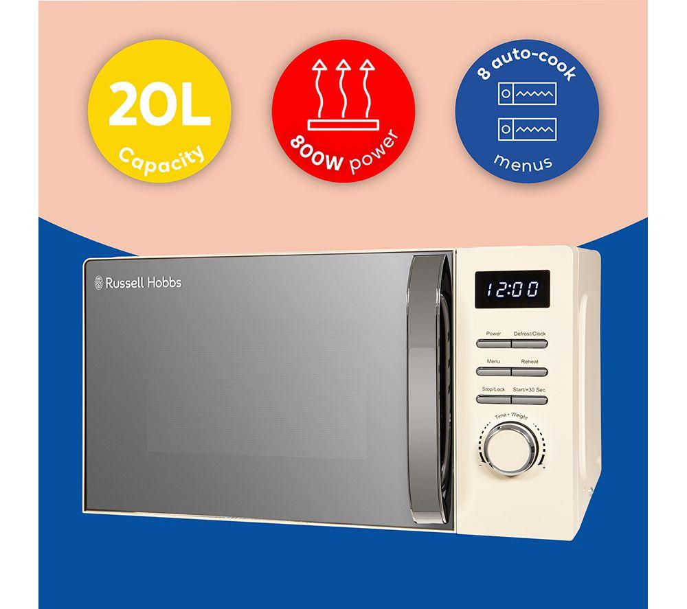 RUSSELL HOBBS RHMD818C Solo Microwave - Cream image number 9 of 9