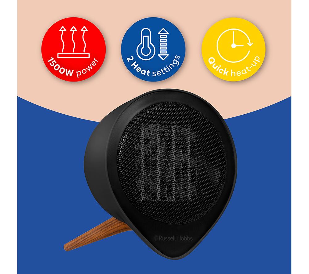 RUSSELL HOBBS RHMCH1009B-SCA Ceramic Fan Heater - Black image number 8 of 11