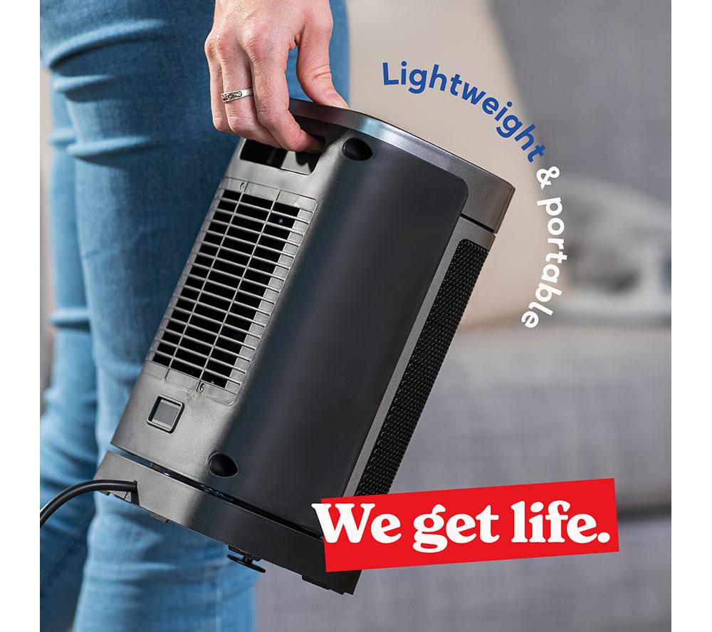 RUSSELL HOBBS RHCH2001S Ceramic Fan Heater - Black & Silver image number 7 of 17