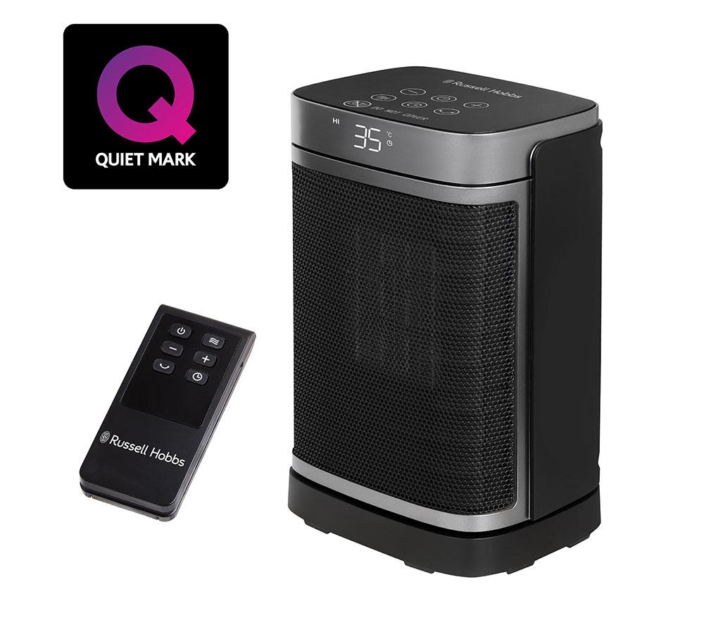 RUSSELL HOBBS RHCH2001S Ceramic Fan Heater - Black & Silver image number 12 of 17