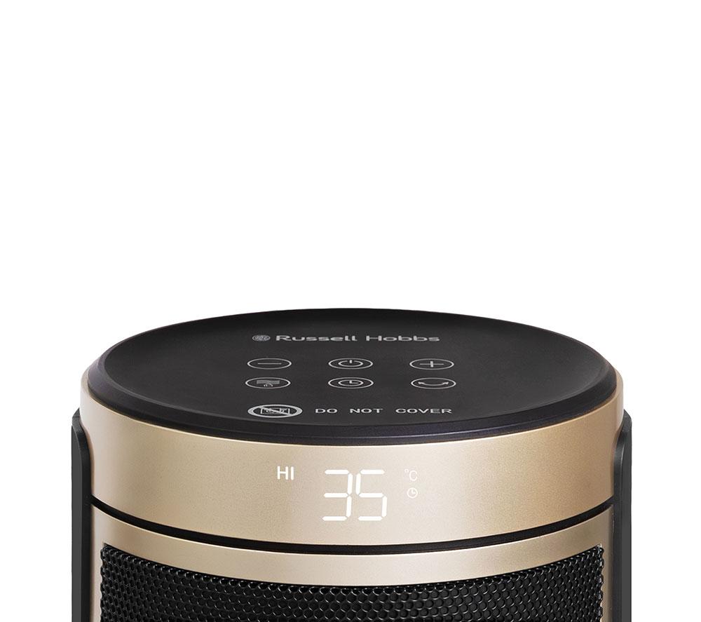 RUSSELL HOBBS RHCH2002G Ceramic Fan Heater - Black & Gold image number 14 of 16