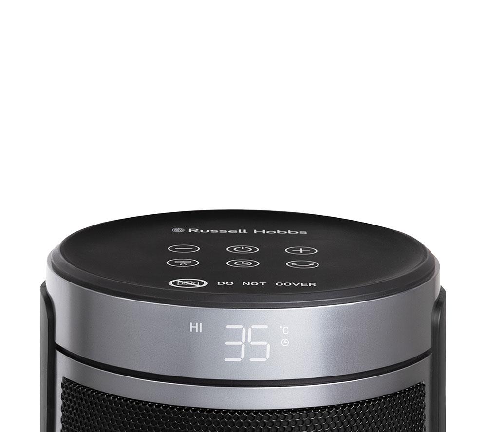 RUSSELL HOBBS RHCH2002S Ceramic Fan Heater - Black & Silver image number 13 of 15