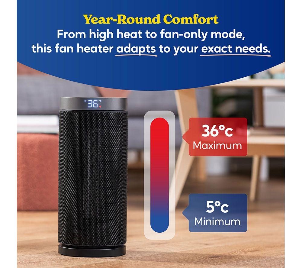 RUSSELL HOBBS RHCTH2001S Portable Ceramic Fan Heater - Black & Silver image number 14 of 18