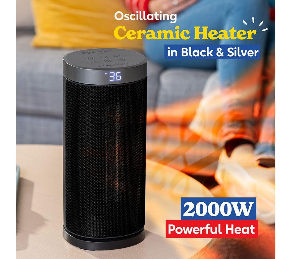 RUSSELL HOBBS RHCTH2001S Portable Ceramic Fan Heater - Black & Silver image number 17 of 18