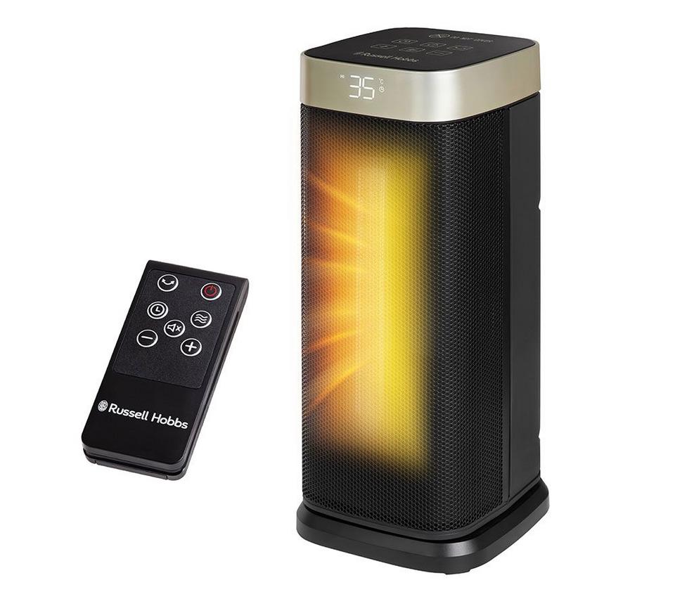 RUSSELL HOBBS RHCTH2002G Portable Ceramic Fan Heater - Black & Gold