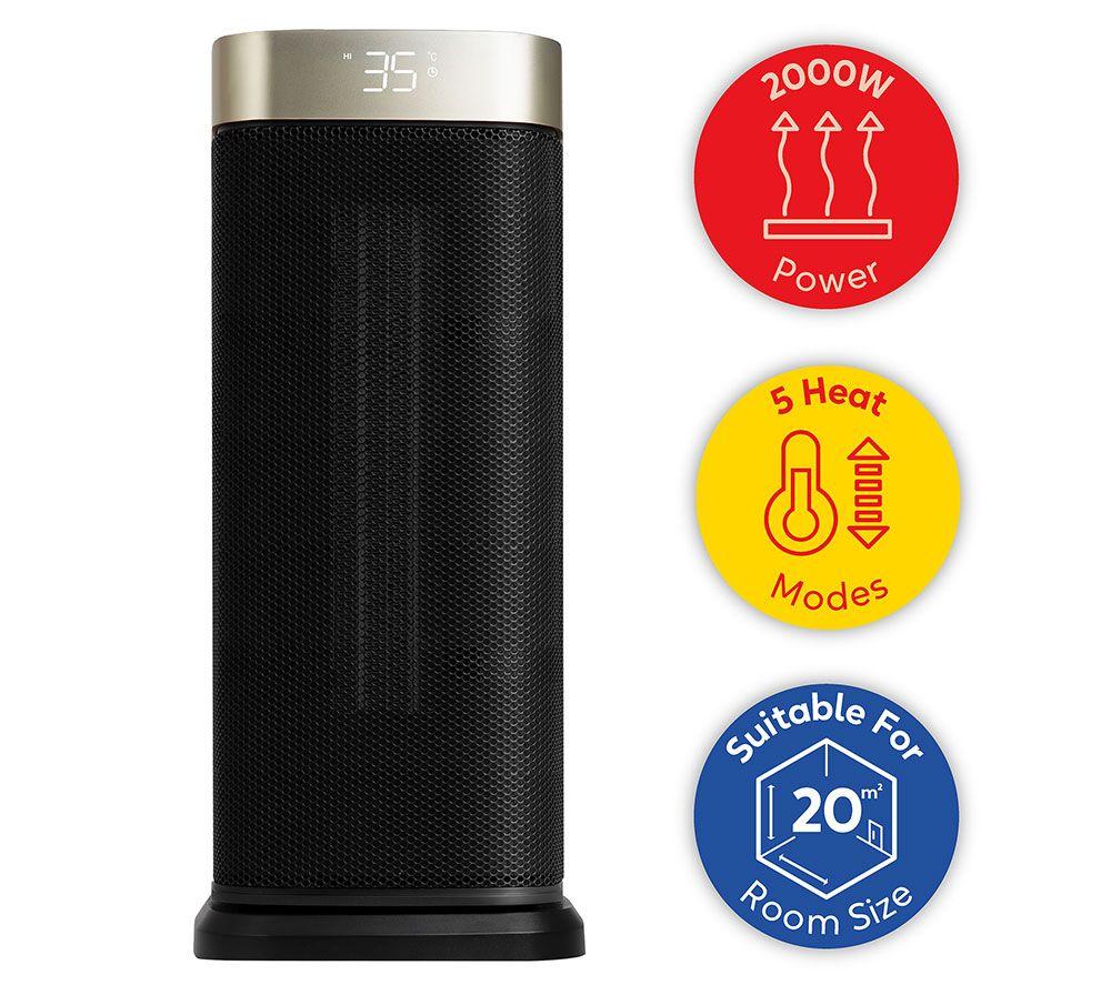 RUSSELL HOBBS RHCTH2002G Portable Ceramic Fan Heater - Black & Gold image number 8 of 18