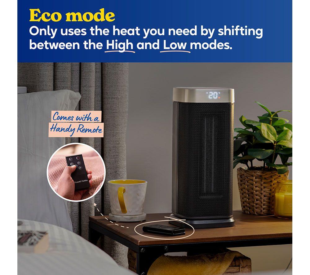 RUSSELL HOBBS RHCTH2002G Portable Ceramic Fan Heater - Black & Gold image number 13 of 18
