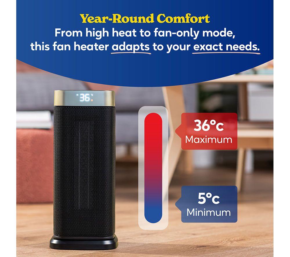 RUSSELL HOBBS RHCTH2002G Portable Ceramic Fan Heater - Black & Gold image number 14 of 18