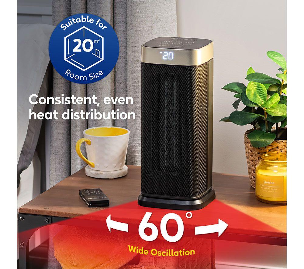 RUSSELL HOBBS RHCTH2002G Portable Ceramic Fan Heater - Black & Gold image number 16 of 18
